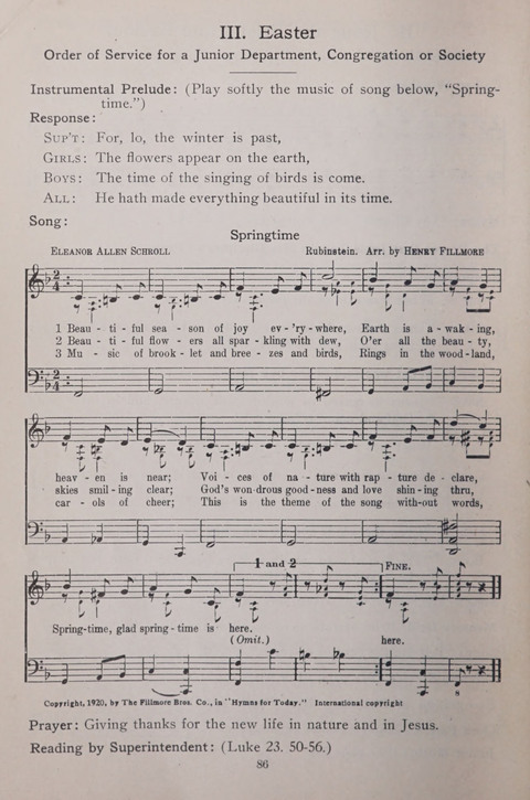 The Junior Hymnal page 86