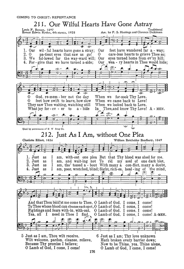 The Junior Hymnal, Containing Sunday School and Luther League Liturgy and Hymns for the Sunday School page 176