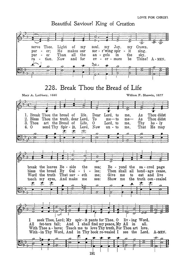 The Junior Hymnal, Containing Sunday School and Luther League Liturgy and Hymns for the Sunday School page 191