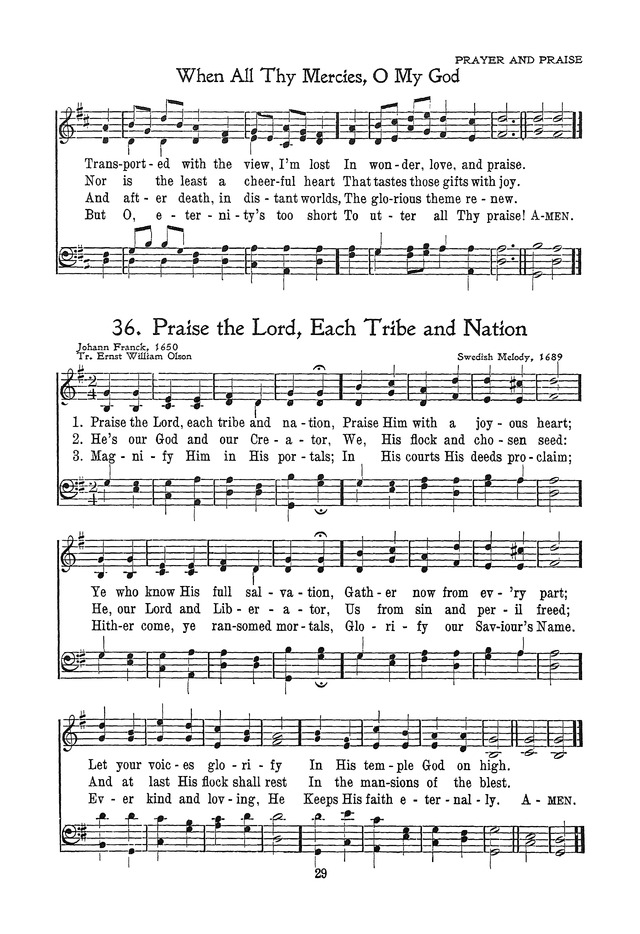 The Junior Hymnal, Containing Sunday School and Luther League Liturgy and Hymns for the Sunday School page 29