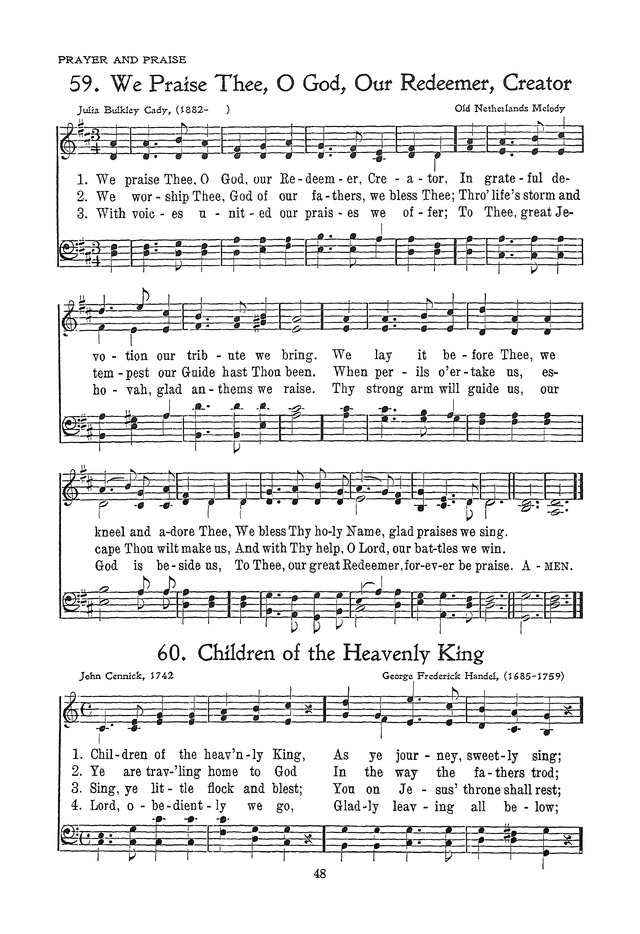 The Junior Hymnal, Containing Sunday School and Luther League Liturgy and Hymns for the Sunday School page 48