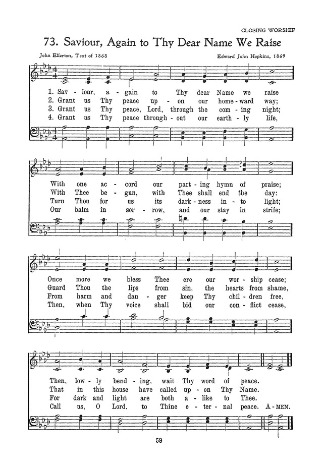 The Junior Hymnal, Containing Sunday School and Luther League Liturgy and Hymns for the Sunday School page 59