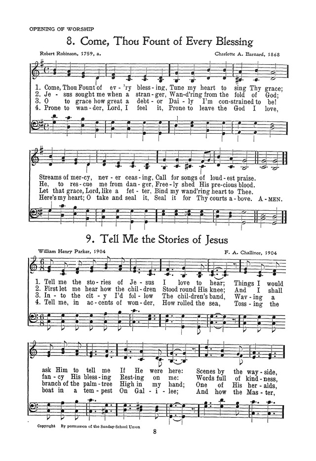 The Junior Hymnal, Containing Sunday School and Luther League Liturgy and Hymns for the Sunday School page 8