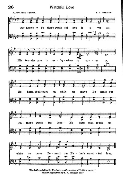 Junior Hymns and Songs: for use in Church School, Sunday Session, Week Day Session, Vacation Session, Junior Societies (Judson Ed.) page 26