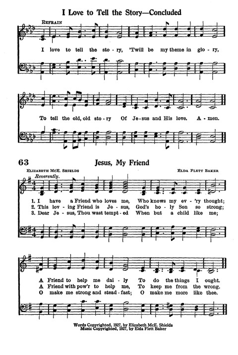 Junior Hymns and Songs: for use in Church School, Sunday Session, Week Day Session, Vacation Session, Junior Societies (Judson Ed.) page 60