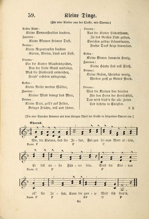 Jugendklänge: liedersammlung für kleiner sonntagschulen und kleinkinder-Classen page 64