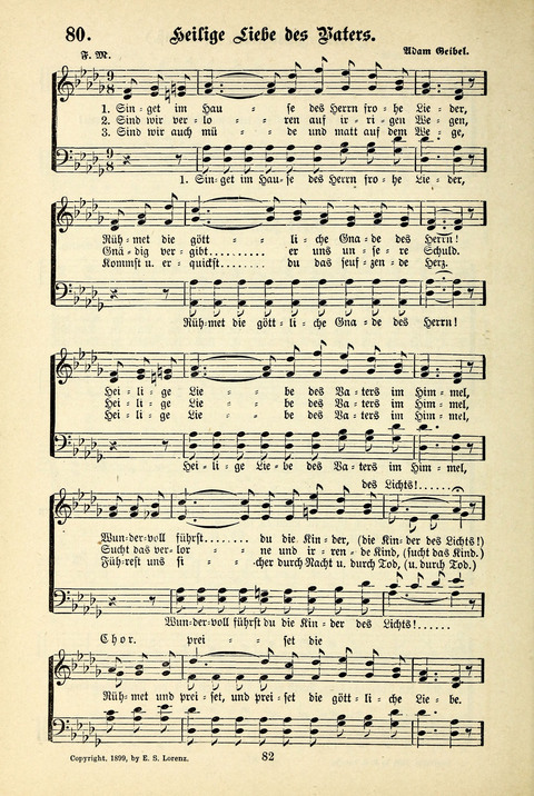 Jubel-Klänge: eine Sammlung geistlicher Lieder für Sonntagschulen und Jugendvereine page 82