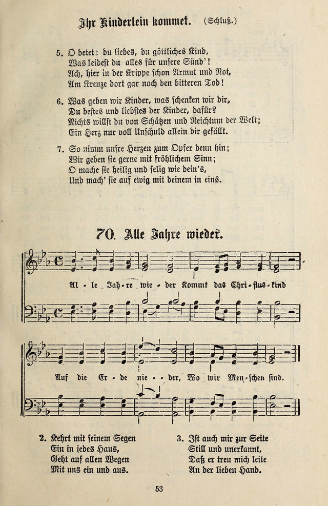 Jugendharfe: Liederbuch für Christliche Vereine, Kirchenchöre, und Sonntagsschulen page 53