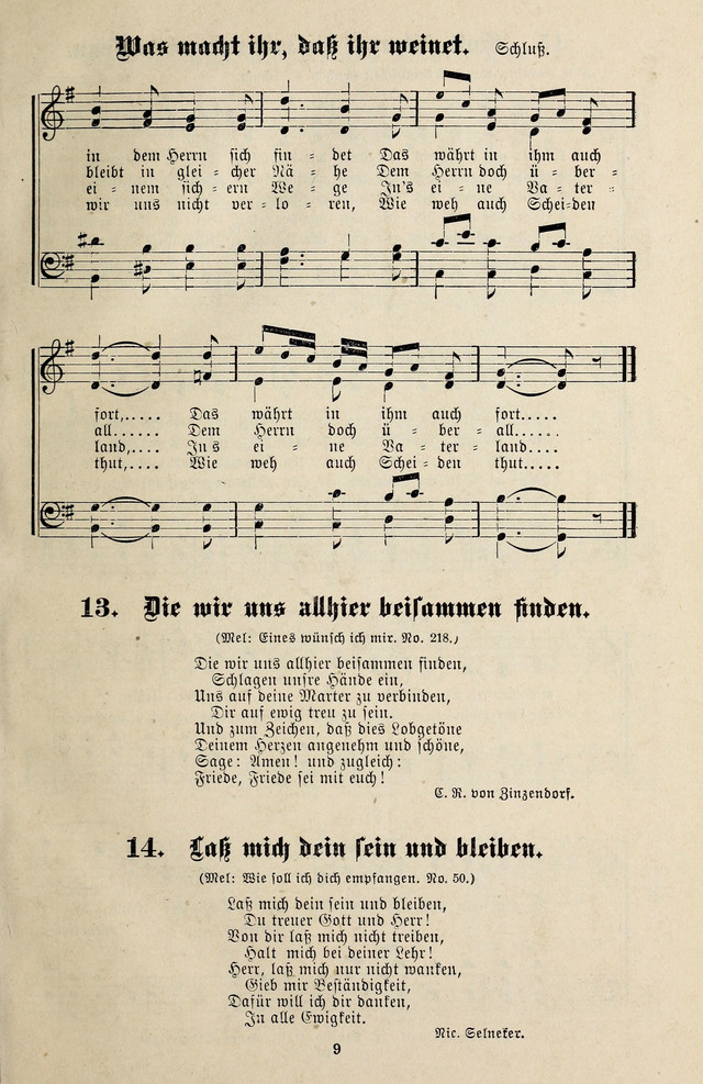 Jugendharfe: Liederbuch für Christliche Vereine, Kirchenchöre, und Sonntagsschulen page 9