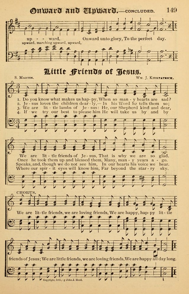 Junior Songs: a collection of sacred hymns and songs; for use in meetings of junior societies, Sunday Schools, etc. page 147