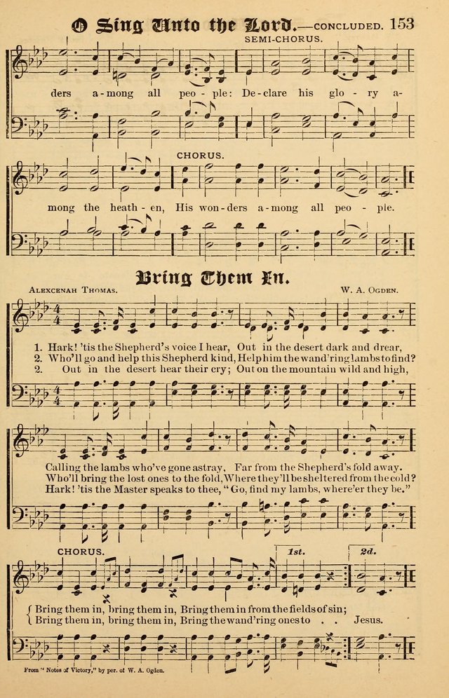 Junior Songs: a collection of sacred hymns and songs; for use in meetings of junior societies, Sunday Schools, etc. page 151