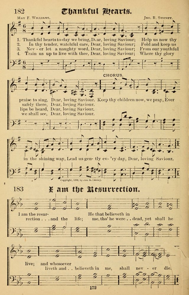 Junior Songs: a collection of sacred hymns and songs; for use in meetings of junior societies, Sunday Schools, etc. page 170