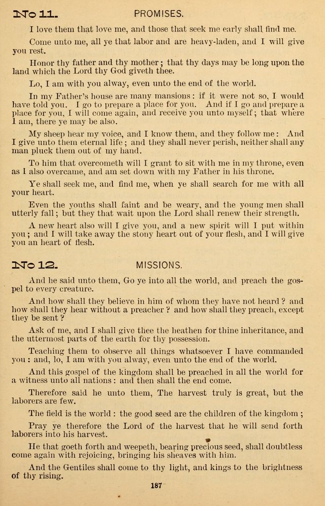 Junior Songs: a collection of sacred hymns and songs; for use in meetings of junior societies, Sunday Schools, etc. page 183