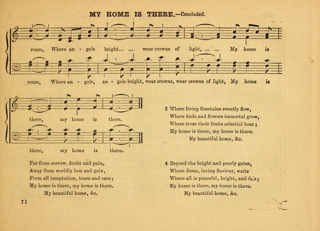 The Jewel: a selection of hymns and tunes for the Sabbath school, designed as a supplement to "The Gem" page 71