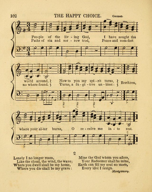 Juvenile Songs: religious, moral and sentimental, with brief exercises, adapted to the purposes of primary instruction page 102