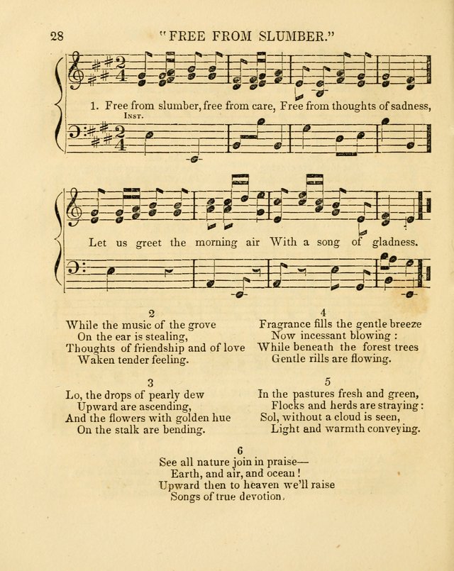 Juvenile Songs: religious, moral and sentimental, with brief exercises, adapted to the purposes of primary instruction page 28