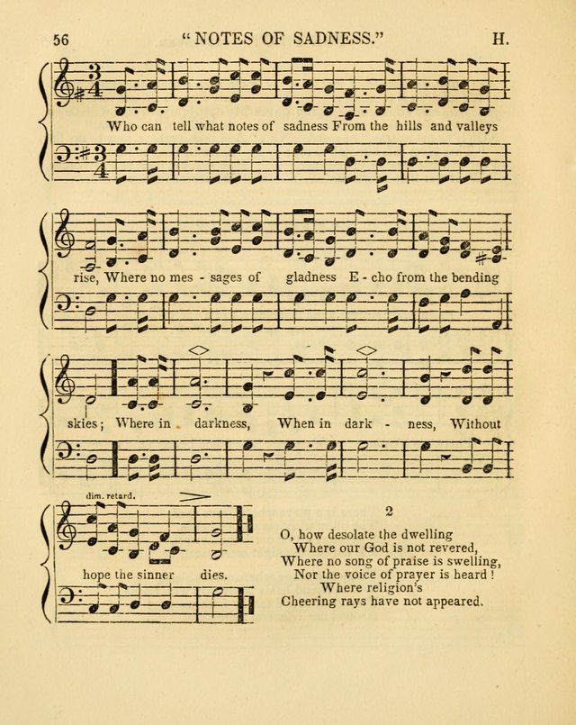 Juvenile Songs: religious, moral and sentimental, with brief exercises, adapted to the purposes of primary instruction page 56