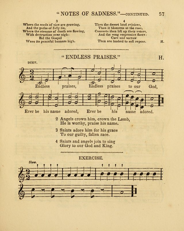 Juvenile Songs: religious, moral and sentimental, with brief exercises, adapted to the purposes of primary instruction page 57