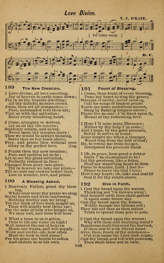 Joy to the World: or, sacred songs for gospel meetings page 116