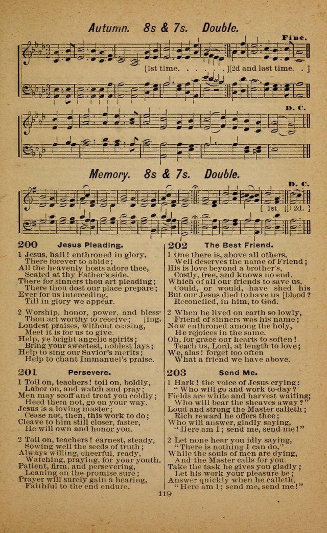 Joy to the World: or, sacred songs for gospel meetings page 119