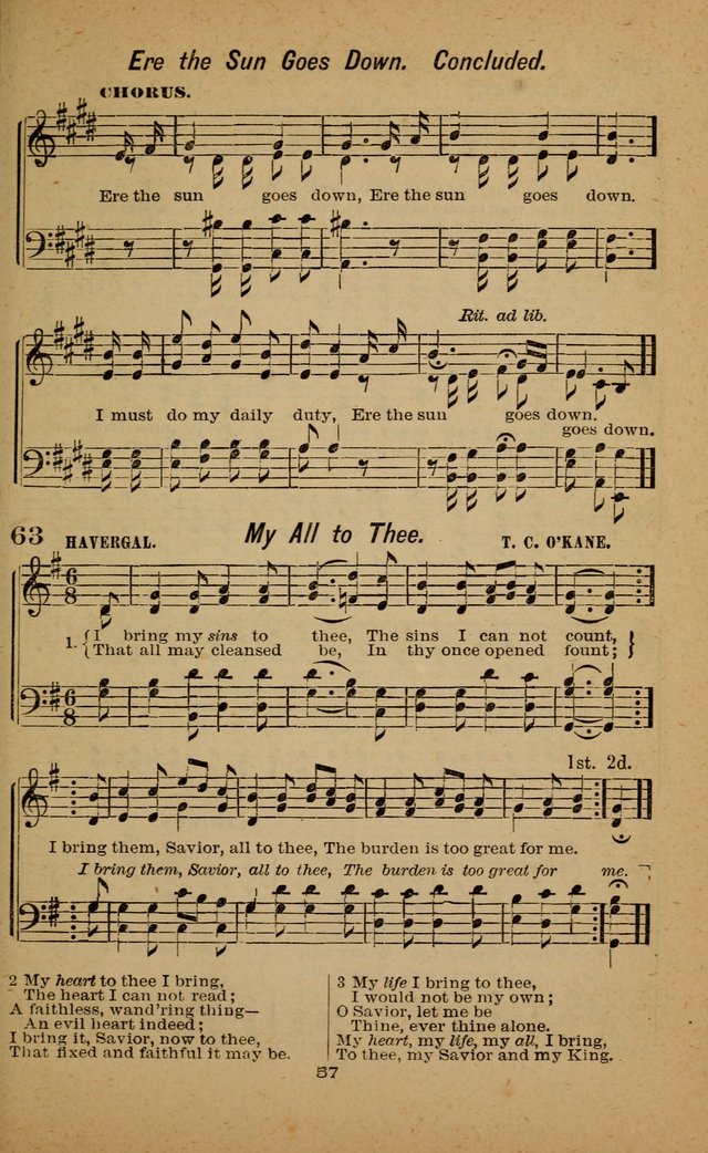 Joy to the World: or, sacred songs for gospel meetings page 57