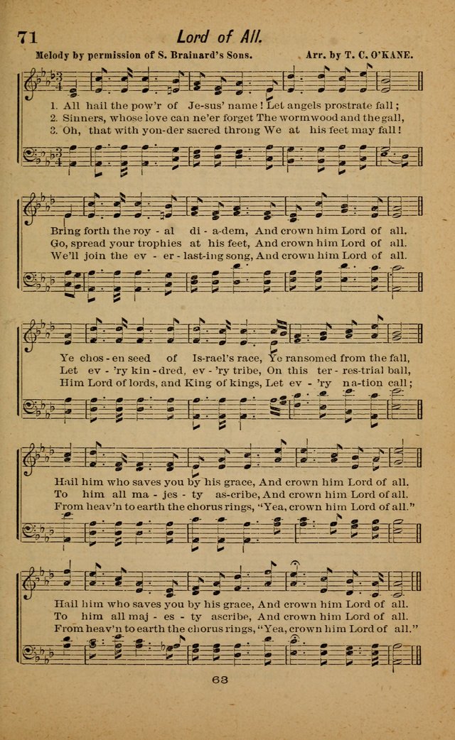 Joy to the World: or, sacred songs for gospel meetings page 63