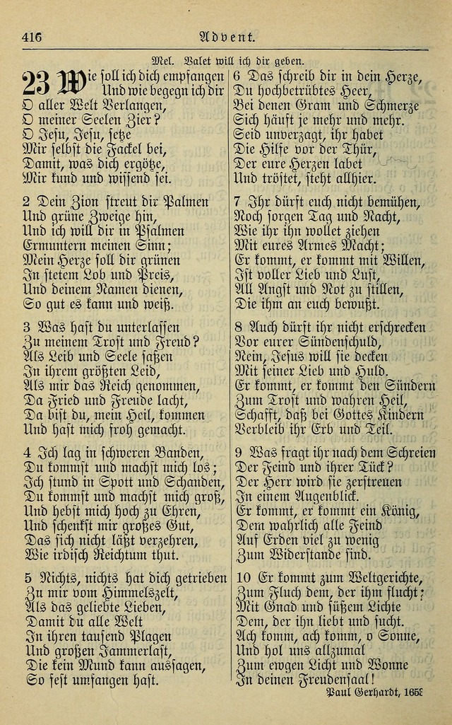 Kirchenbuch für Evangelisch-Lutherische Gemeinden page 416