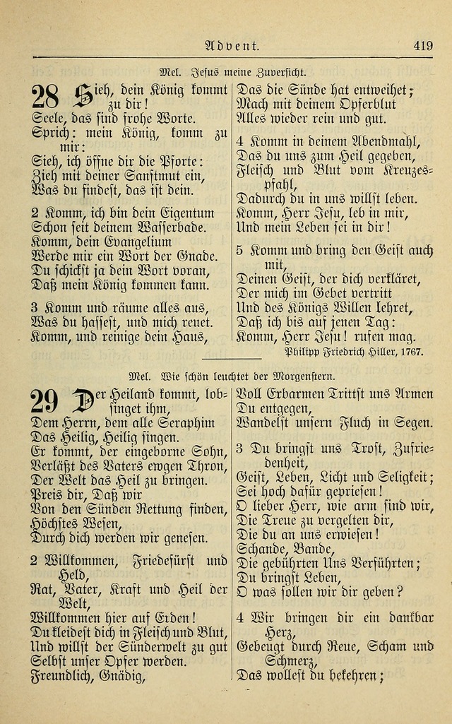 Kirchenbuch für Evangelisch-Lutherische Gemeinden page 419