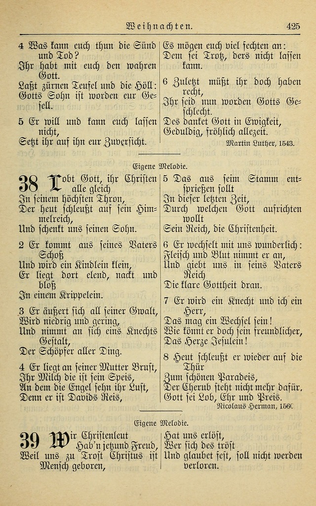 Kirchenbuch für Evangelisch-Lutherische Gemeinden page 425