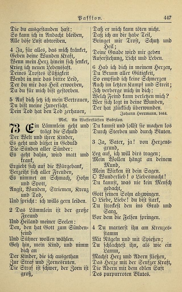 Kirchenbuch für Evangelisch-Lutherische Gemeinden page 447