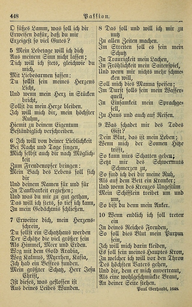 Kirchenbuch für Evangelisch-Lutherische Gemeinden page 448