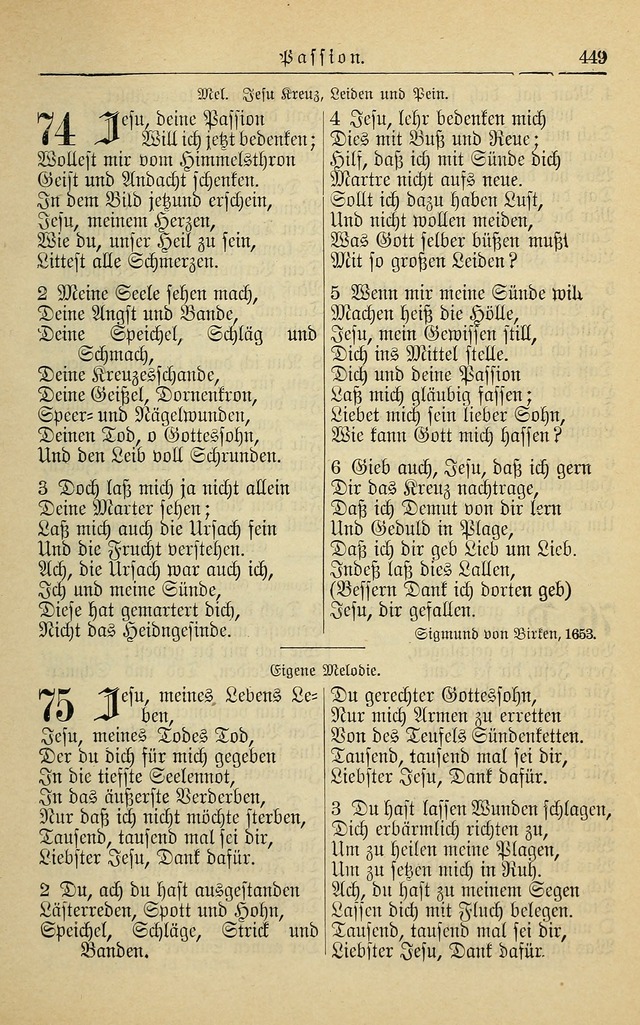 Kirchenbuch für Evangelisch-Lutherische Gemeinden page 449