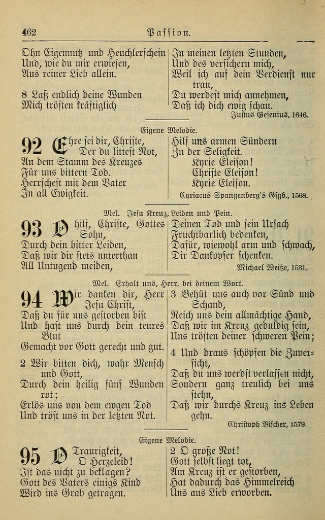 Kirchenbuch für Evangelisch-Lutherische Gemeinden page 462