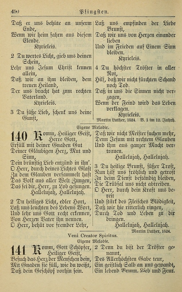 Kirchenbuch für Evangelisch-Lutherische Gemeinden page 490