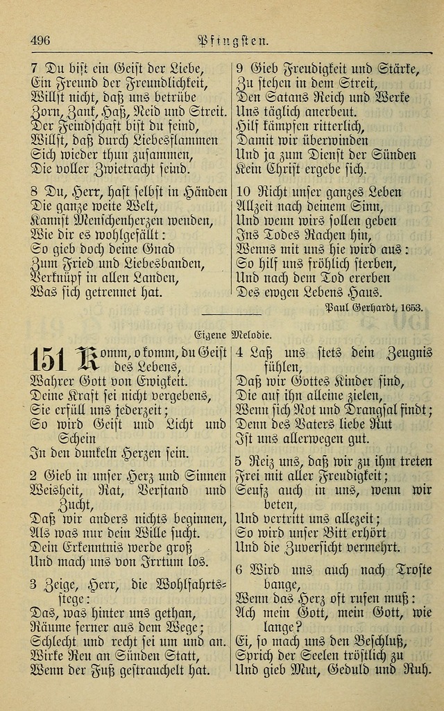 Kirchenbuch für Evangelisch-Lutherische Gemeinden page 496