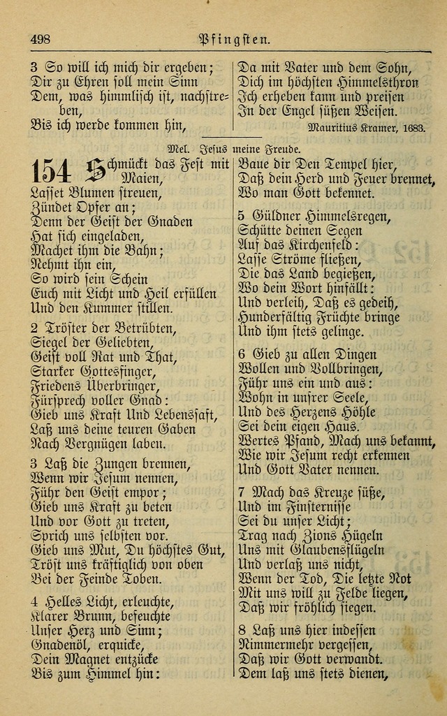 Kirchenbuch für Evangelisch-Lutherische Gemeinden page 498