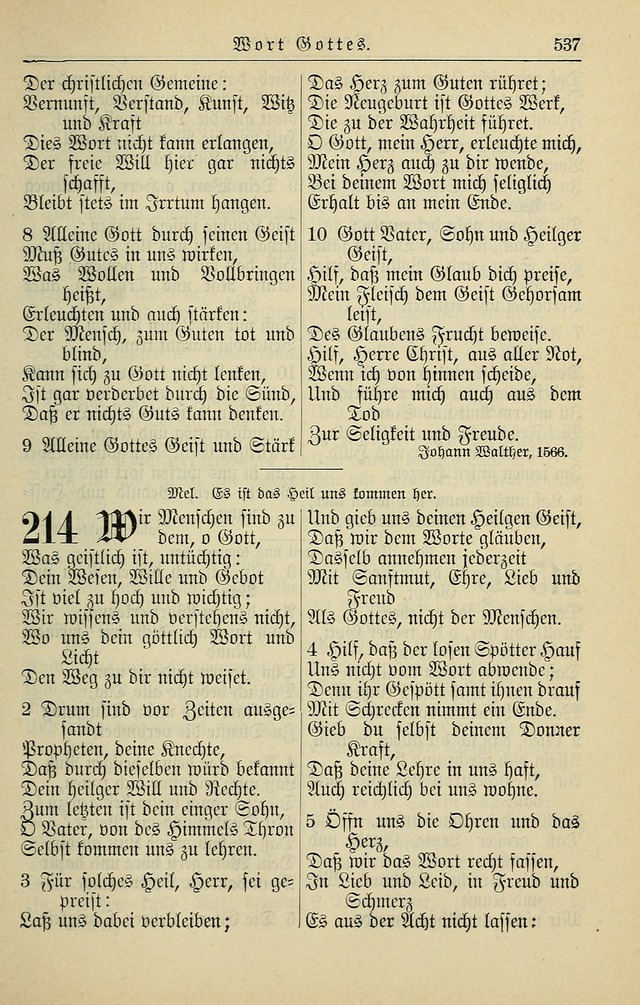 Kirchenbuch für Evangelisch-Lutherische Gemeinden page 537