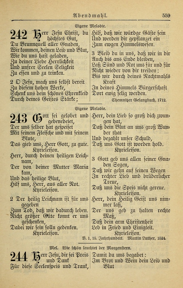 Kirchenbuch für Evangelisch-Lutherische Gemeinden page 559