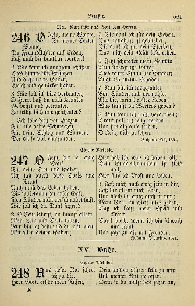 Kirchenbuch für Evangelisch-Lutherische Gemeinden page 561