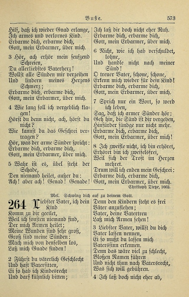 Kirchenbuch für Evangelisch-Lutherische Gemeinden page 573