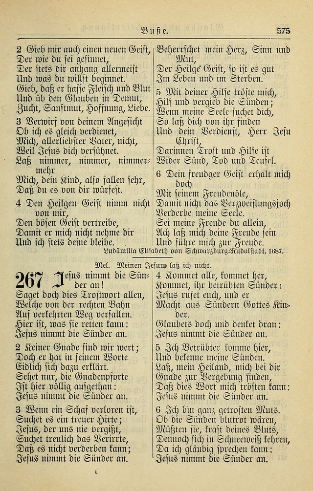 Kirchenbuch für Evangelisch-Lutherische Gemeinden page 575