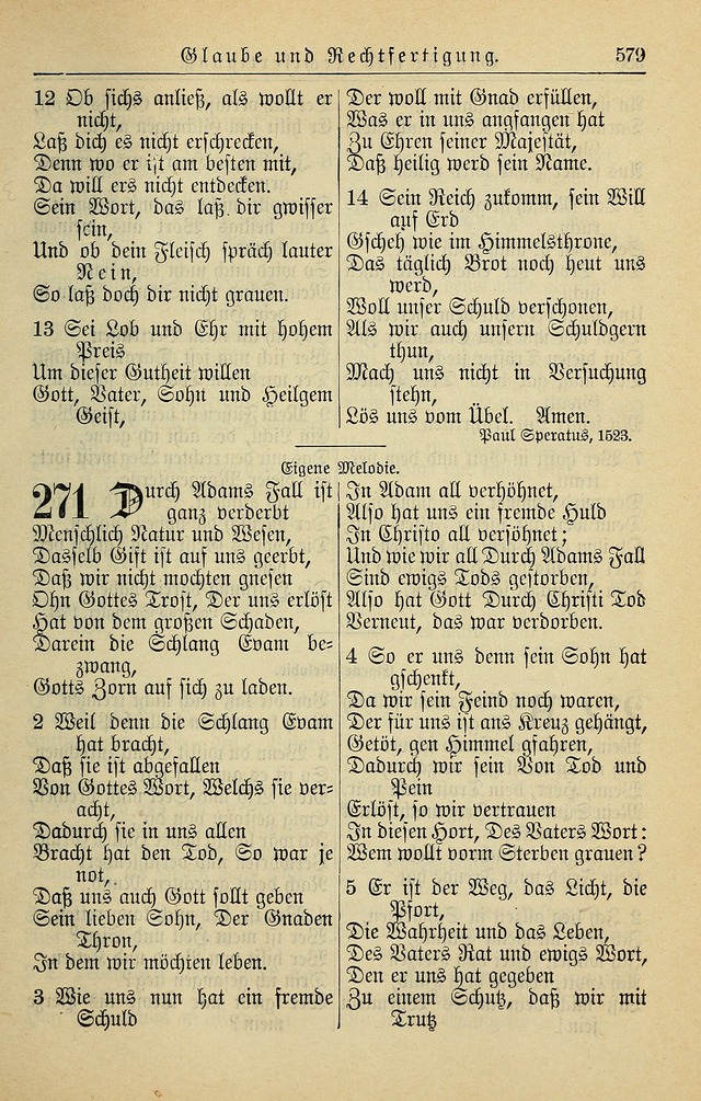 Kirchenbuch für Evangelisch-Lutherische Gemeinden page 579