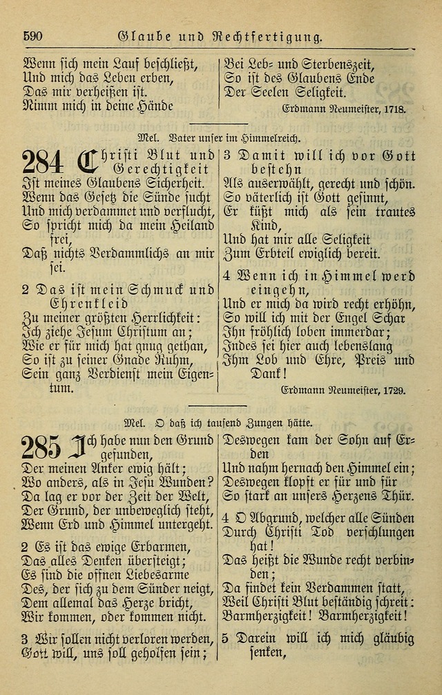 Kirchenbuch für Evangelisch-Lutherische Gemeinden page 590