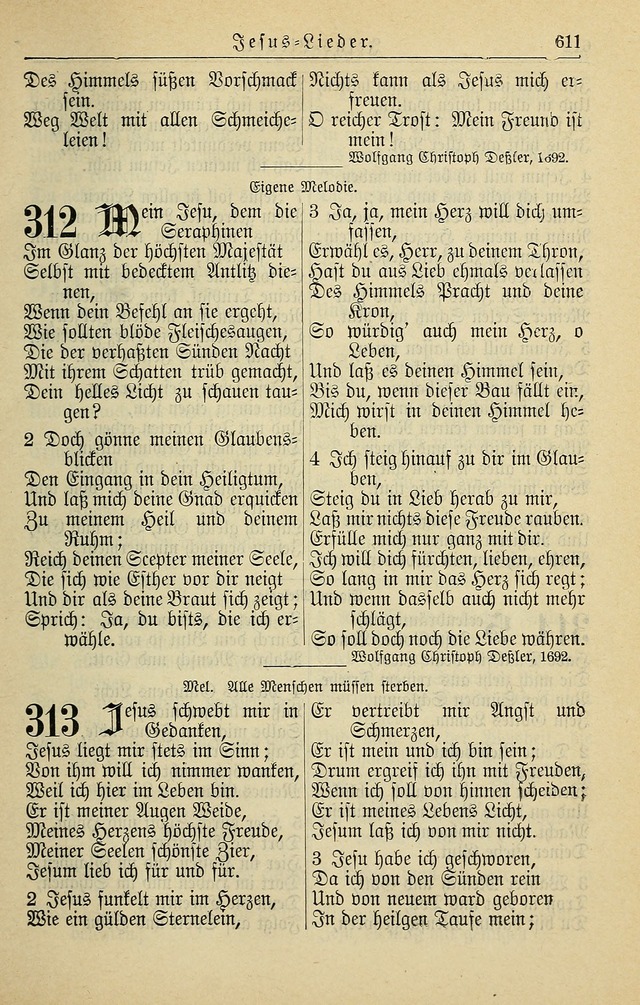 Kirchenbuch für Evangelisch-Lutherische Gemeinden page 611