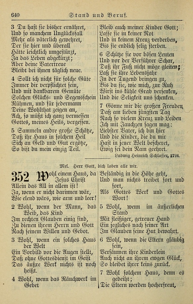 Kirchenbuch für Evangelisch-Lutherische Gemeinden page 640