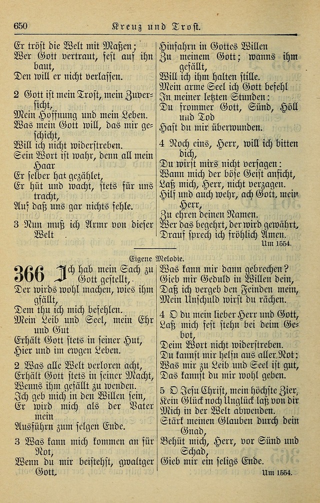 Kirchenbuch für Evangelisch-Lutherische Gemeinden page 650