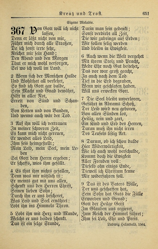 Kirchenbuch für Evangelisch-Lutherische Gemeinden page 651