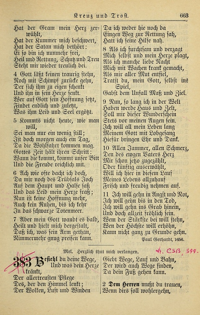 Kirchenbuch für Evangelisch-Lutherische Gemeinden page 663