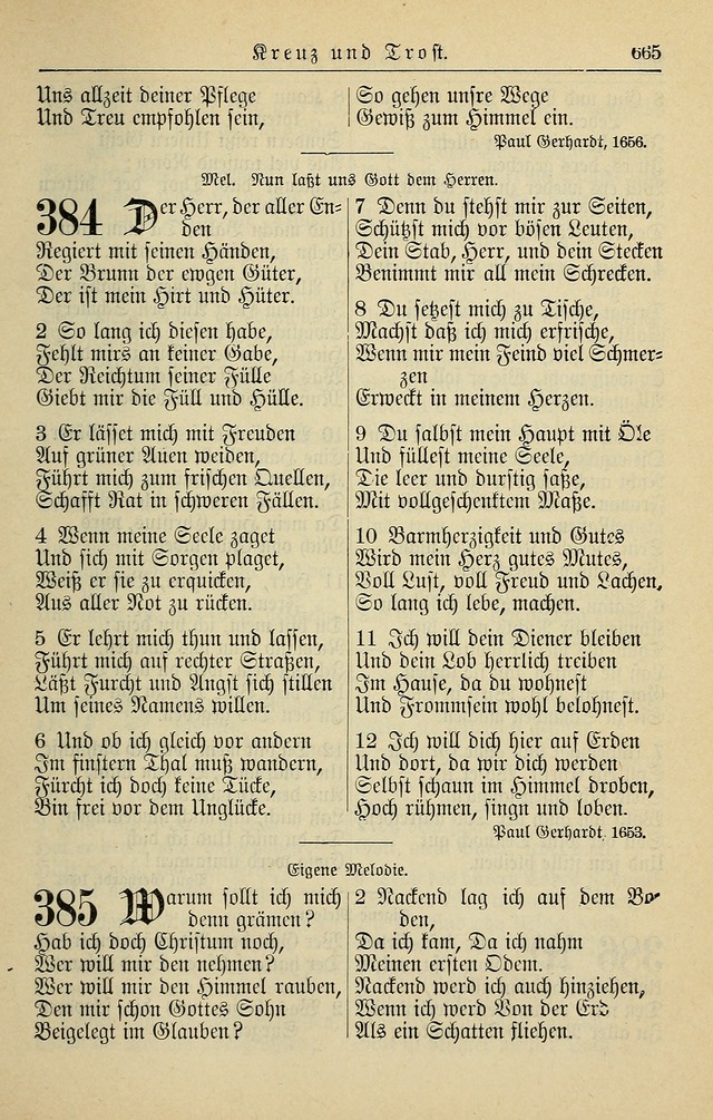 Kirchenbuch für Evangelisch-Lutherische Gemeinden page 665