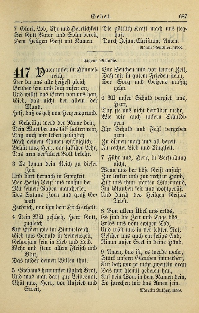 Kirchenbuch für Evangelisch-Lutherische Gemeinden page 687